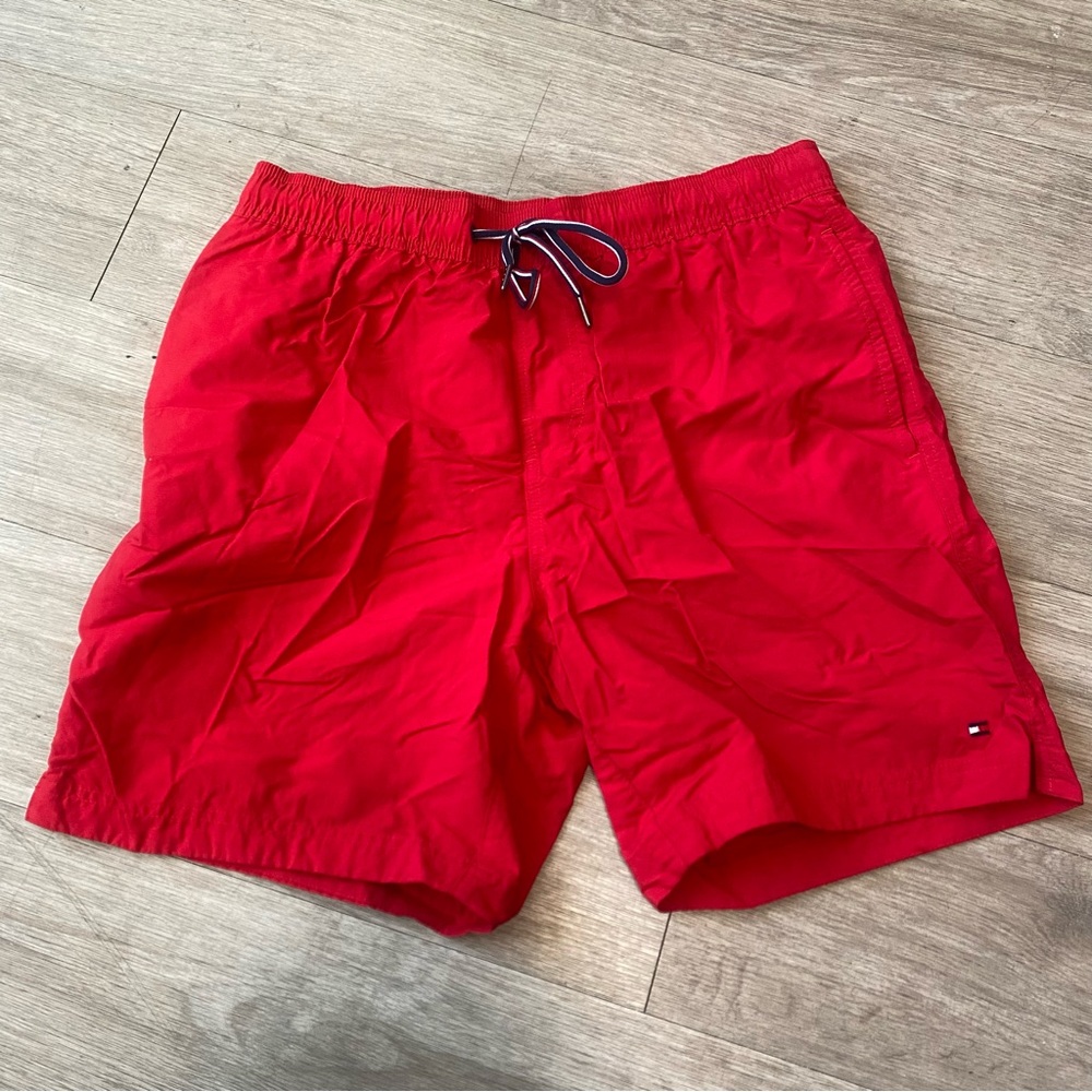 Tommy Hilfiger Red Swim Trunks